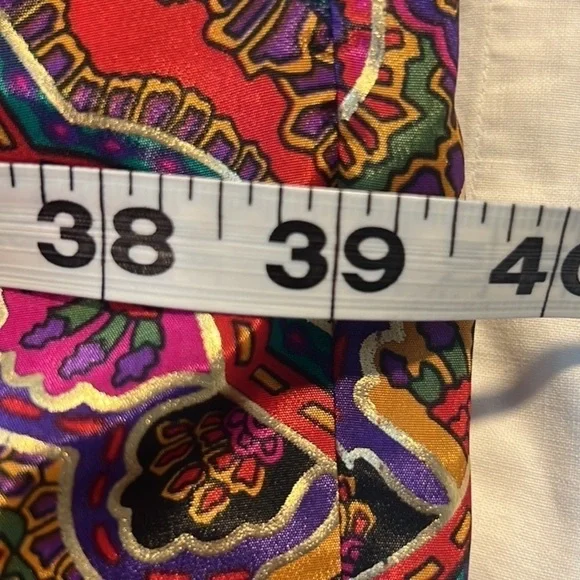 VTG Oscar de la Renta for Swirl Paisley Maxi Caftan Dress Made in USA Size 1X - Picture 10 of 12